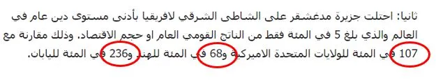 Arabic numbers display left-to-right when embedded in Arabic text